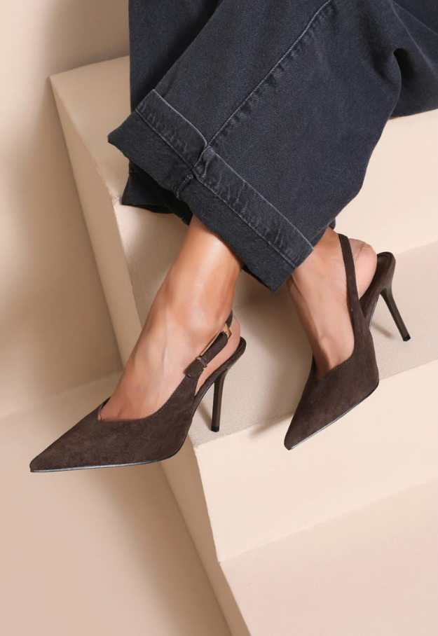 Olive Classic Heels Brown