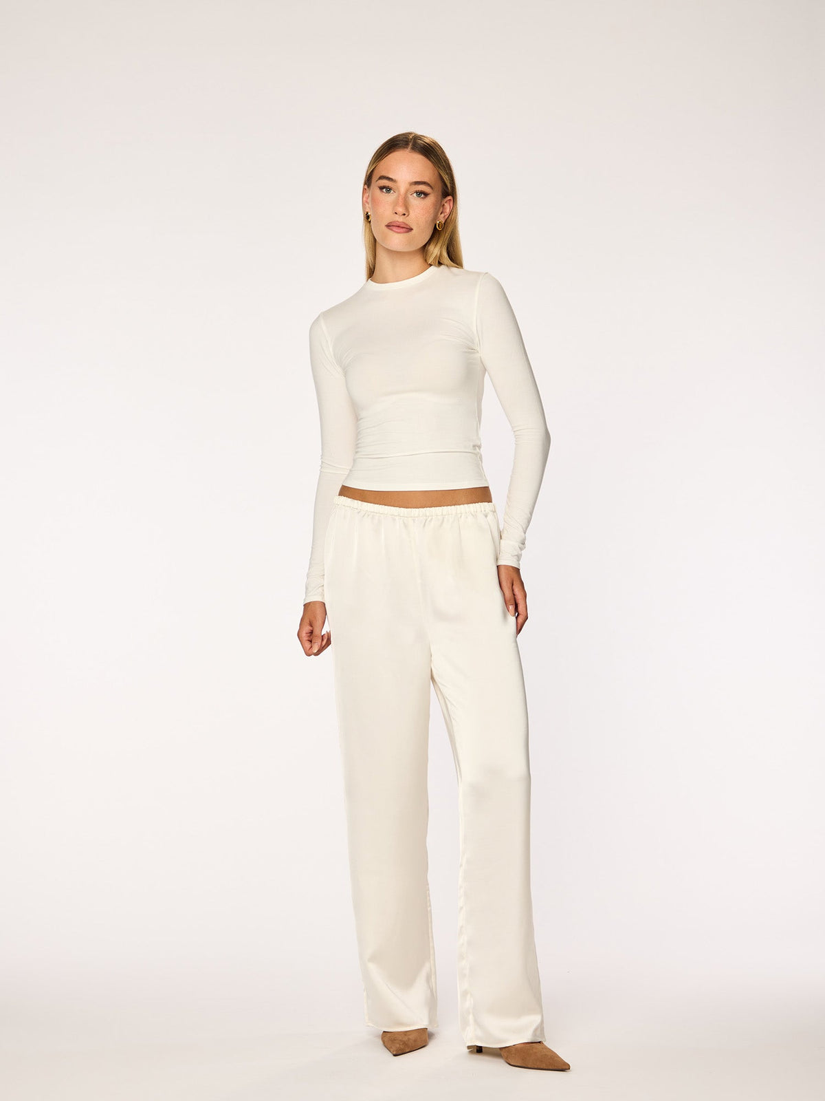 Satin Straight Leg Pants