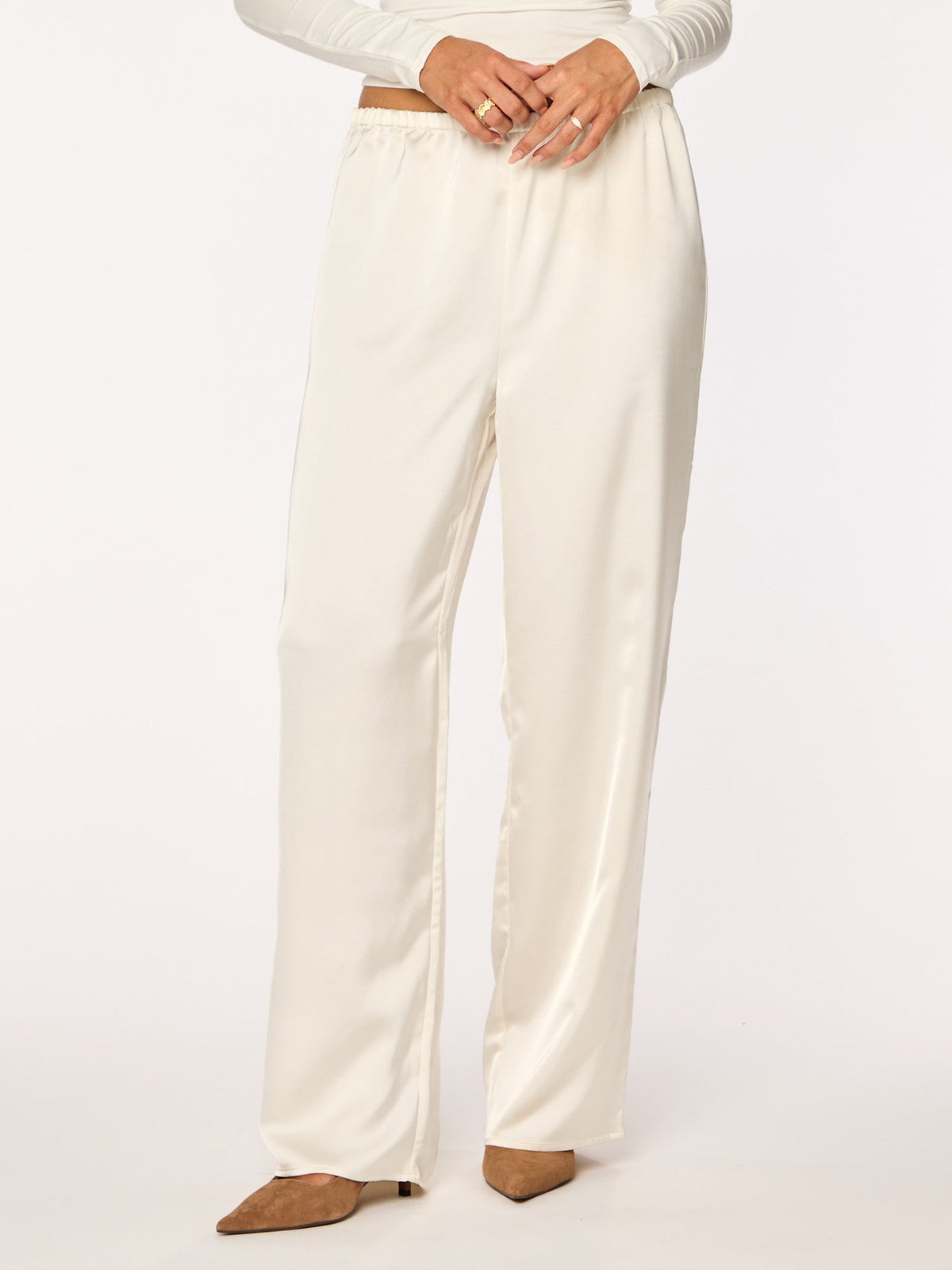 Satin Straight Leg Pants