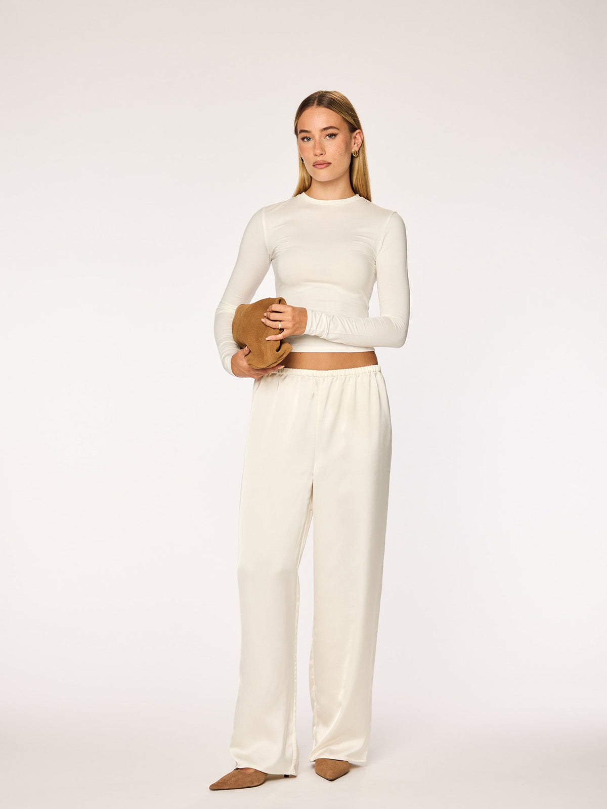 Satin Straight Leg Pants