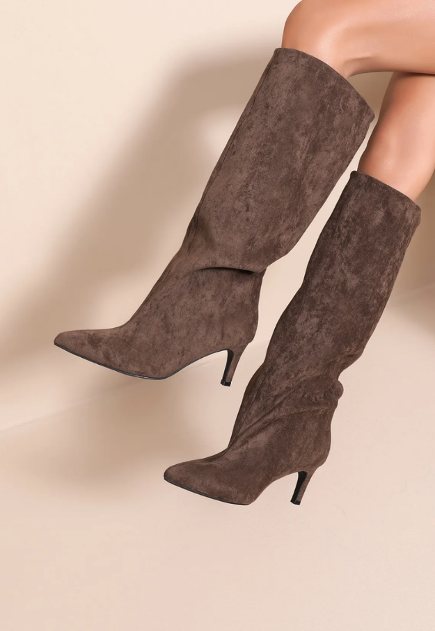Fallin Boots Mocha Suedine