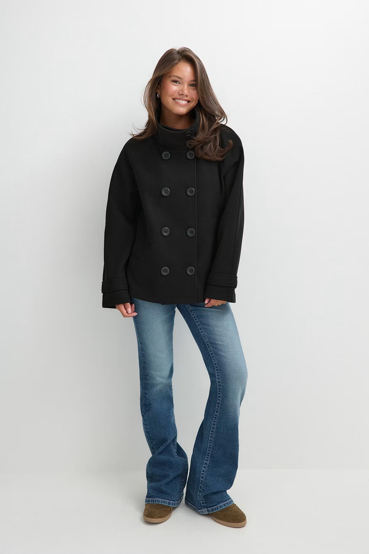 High Neck Felt Jacket