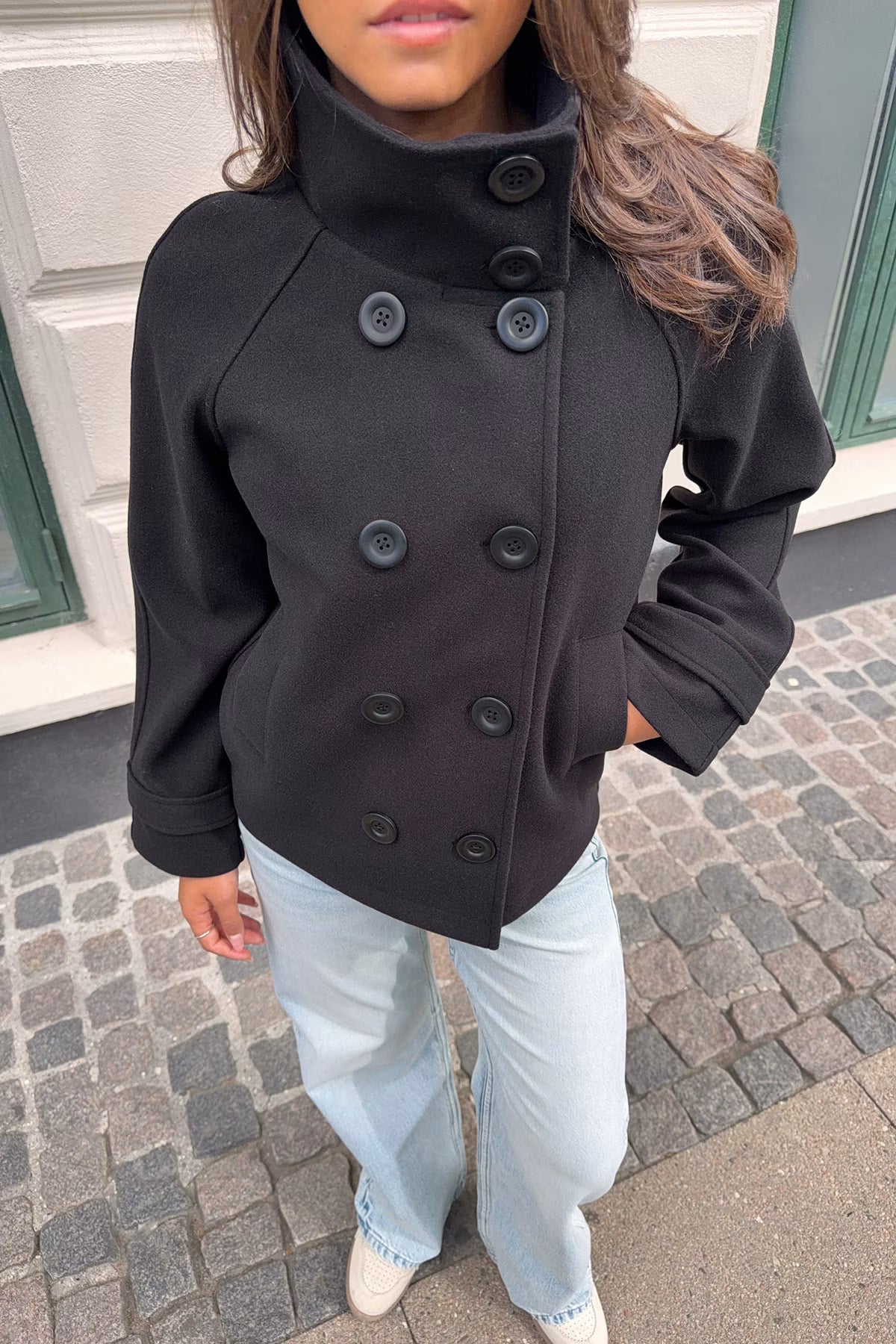 High Neck Felt Jacket