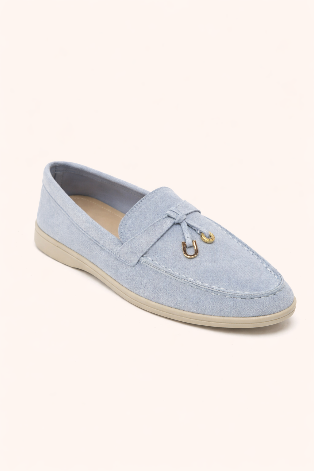 Blauwe sueblue lisa loefressdine loafer met details