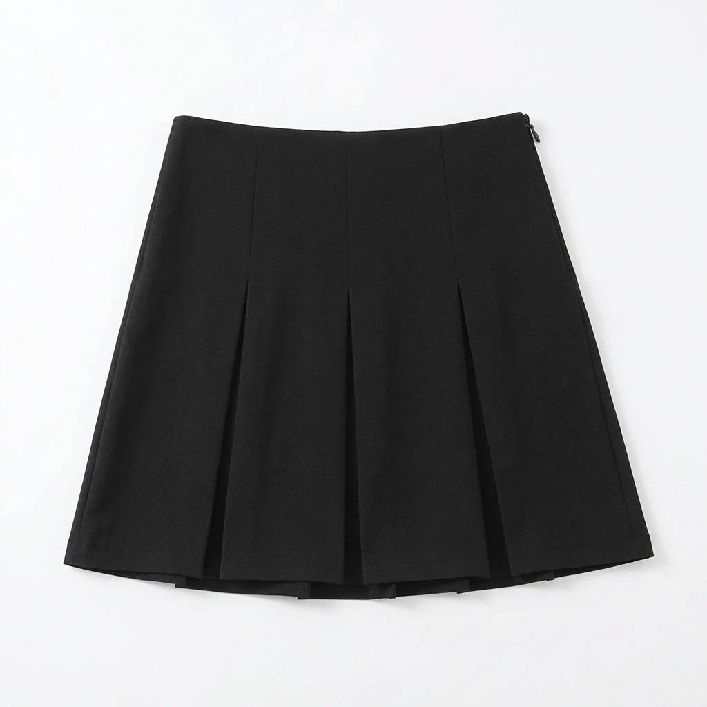 Falten-Rock mit integrierter Shorts