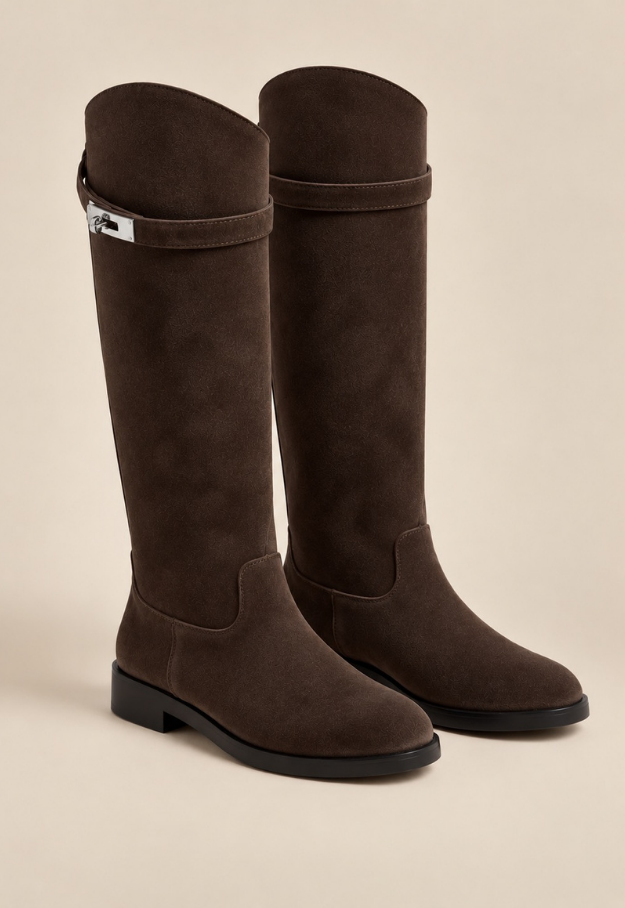 Ella Suede Boots Brown