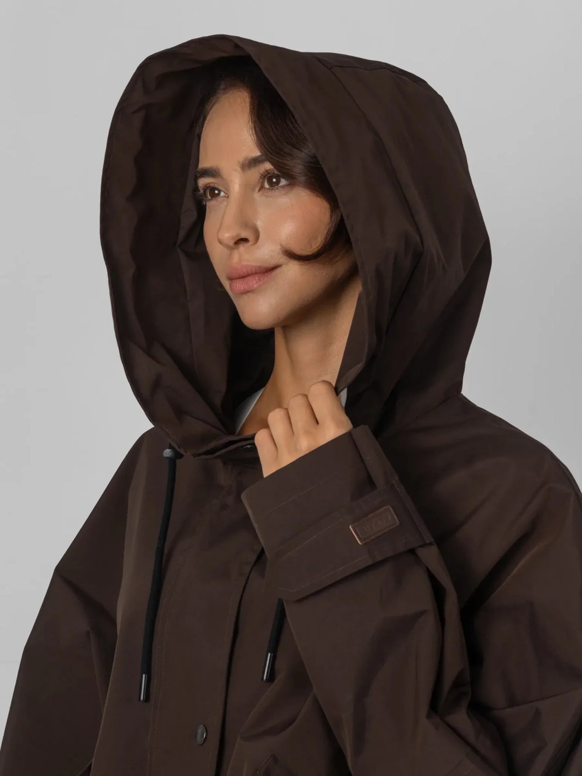 STM-TEX™ Mid Length One Size Adjustable Hem Oversized Rain Jacket - PUFFITPK26