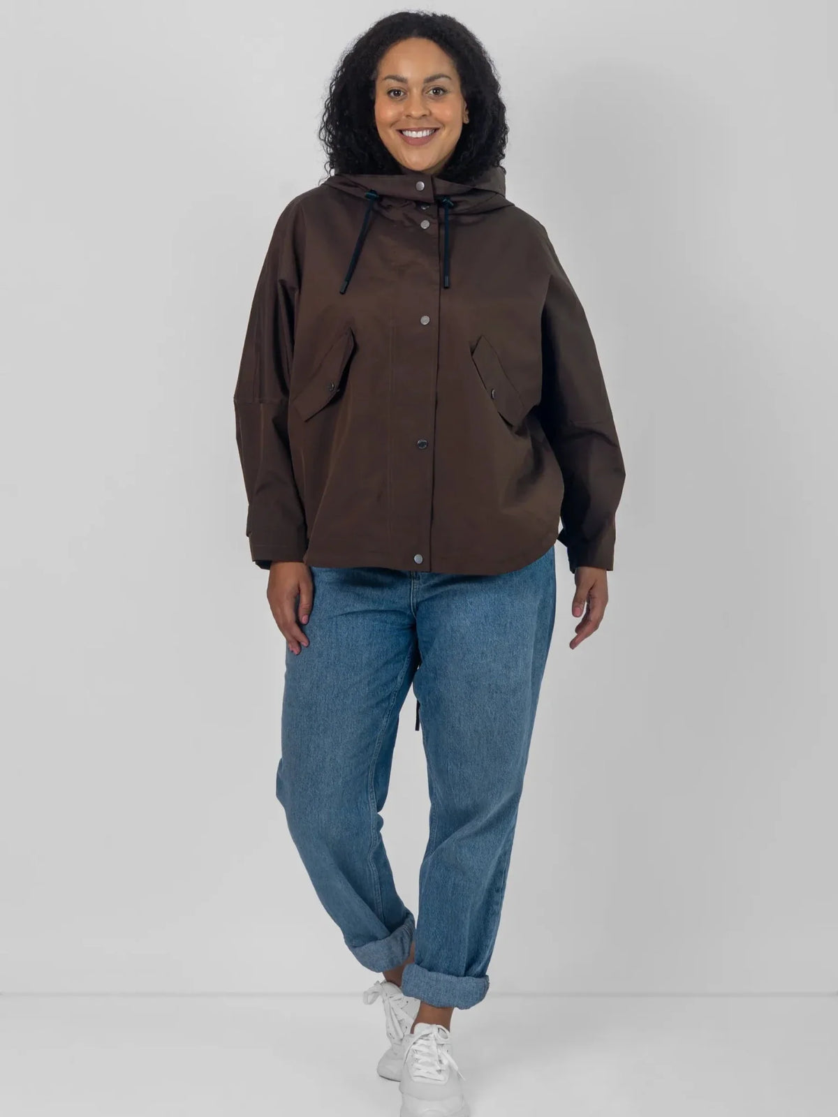 STM-TEX™ Mid Length One Size Adjustable Hem Oversized Rain Jacket - PUFFITPK26