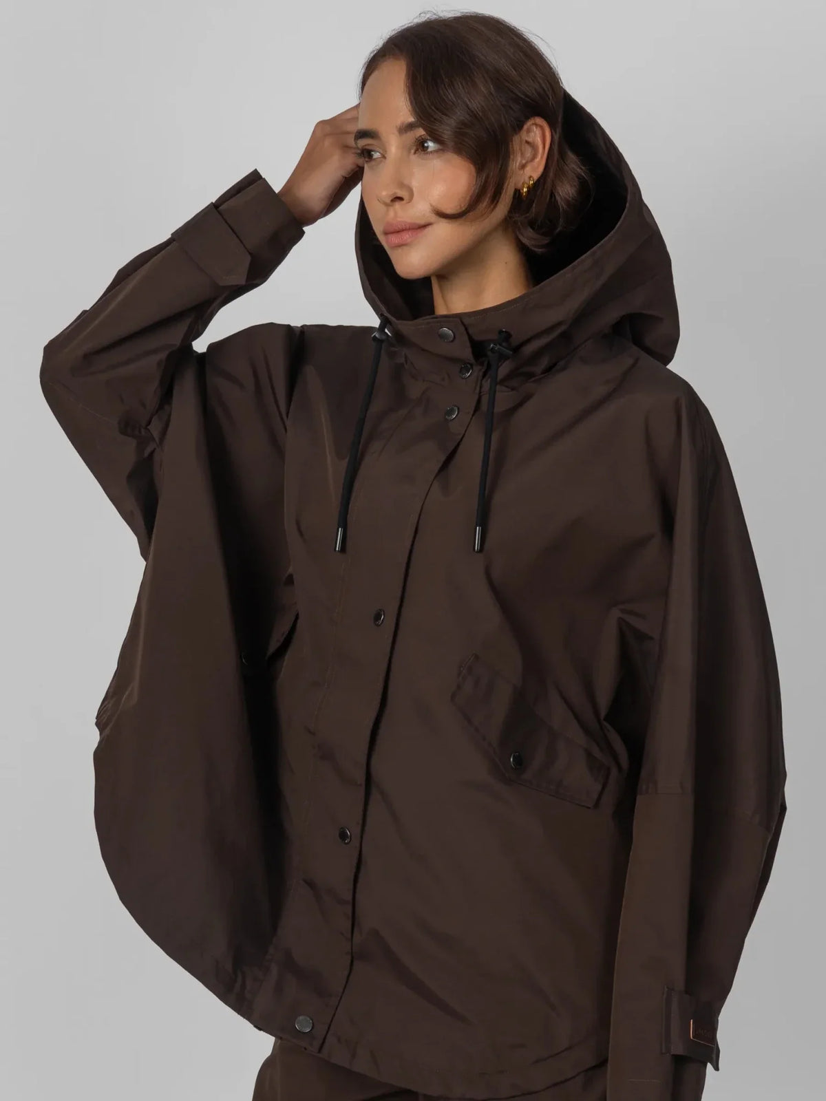 STM-TEX™ Mid Length One Size Adjustable Hem Oversized Rain Jacket - PUFFITPK26