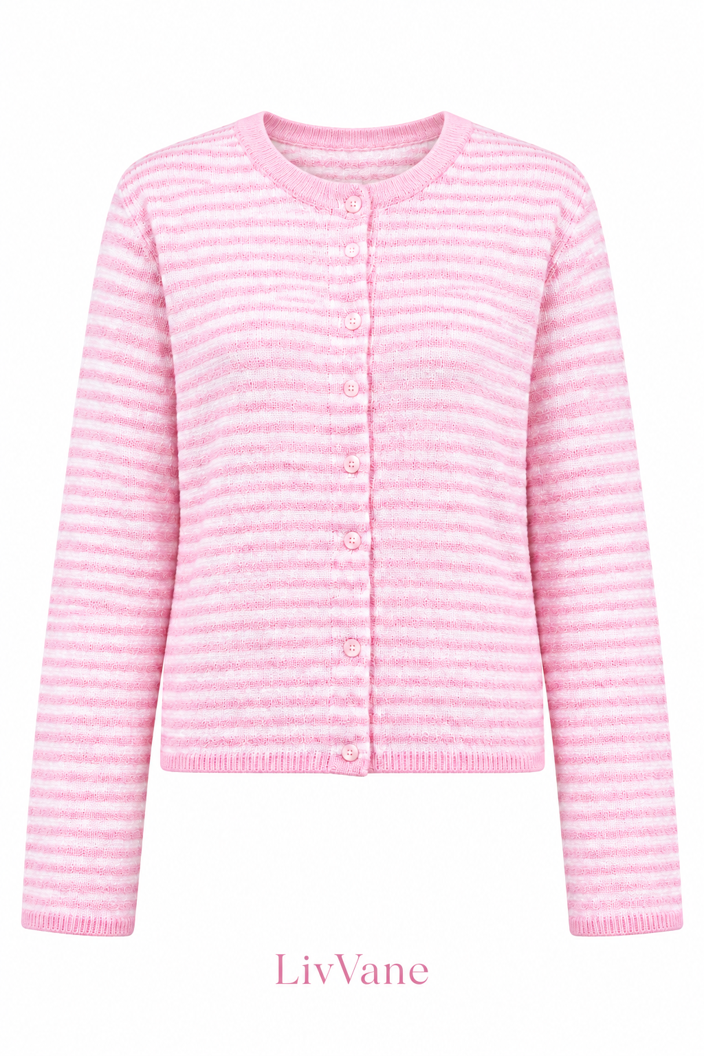 Gestreifte Strickjacke