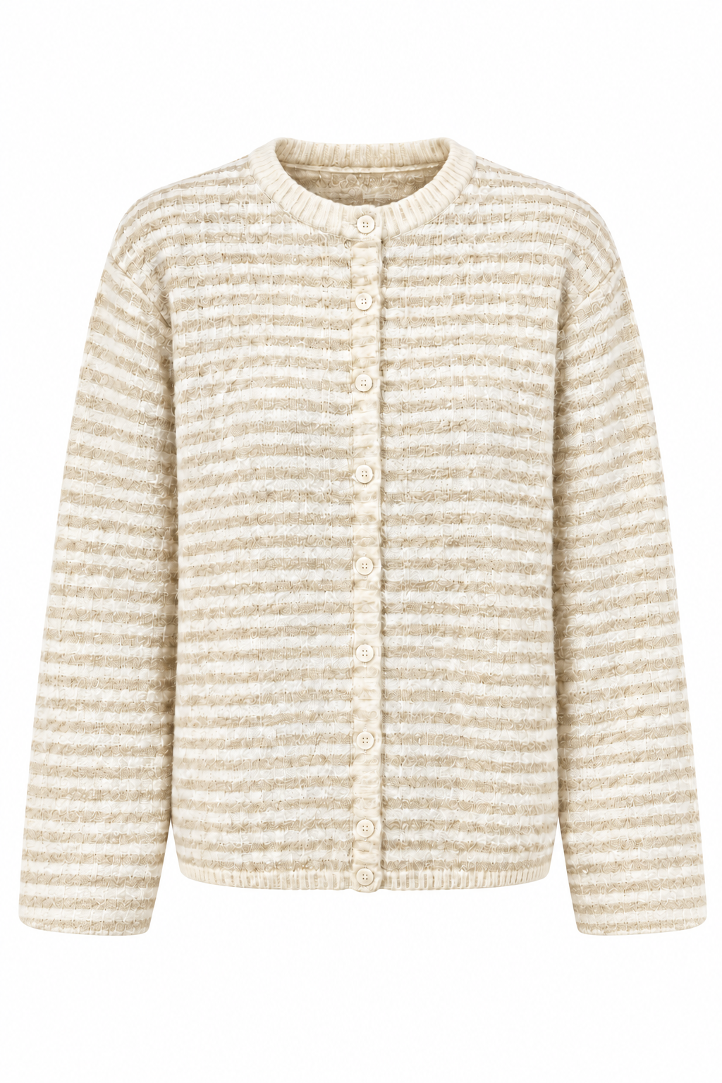 Gestreifte Strickjacke