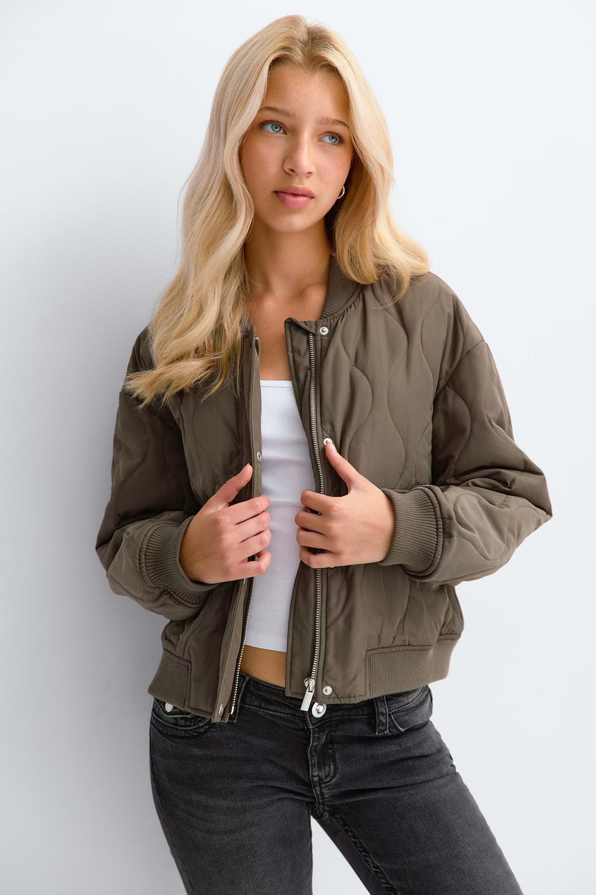 Quilted Neck Jacket
