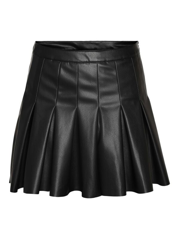 NMPAULO HW PLEATED PU MINI SKIRT NOOS
