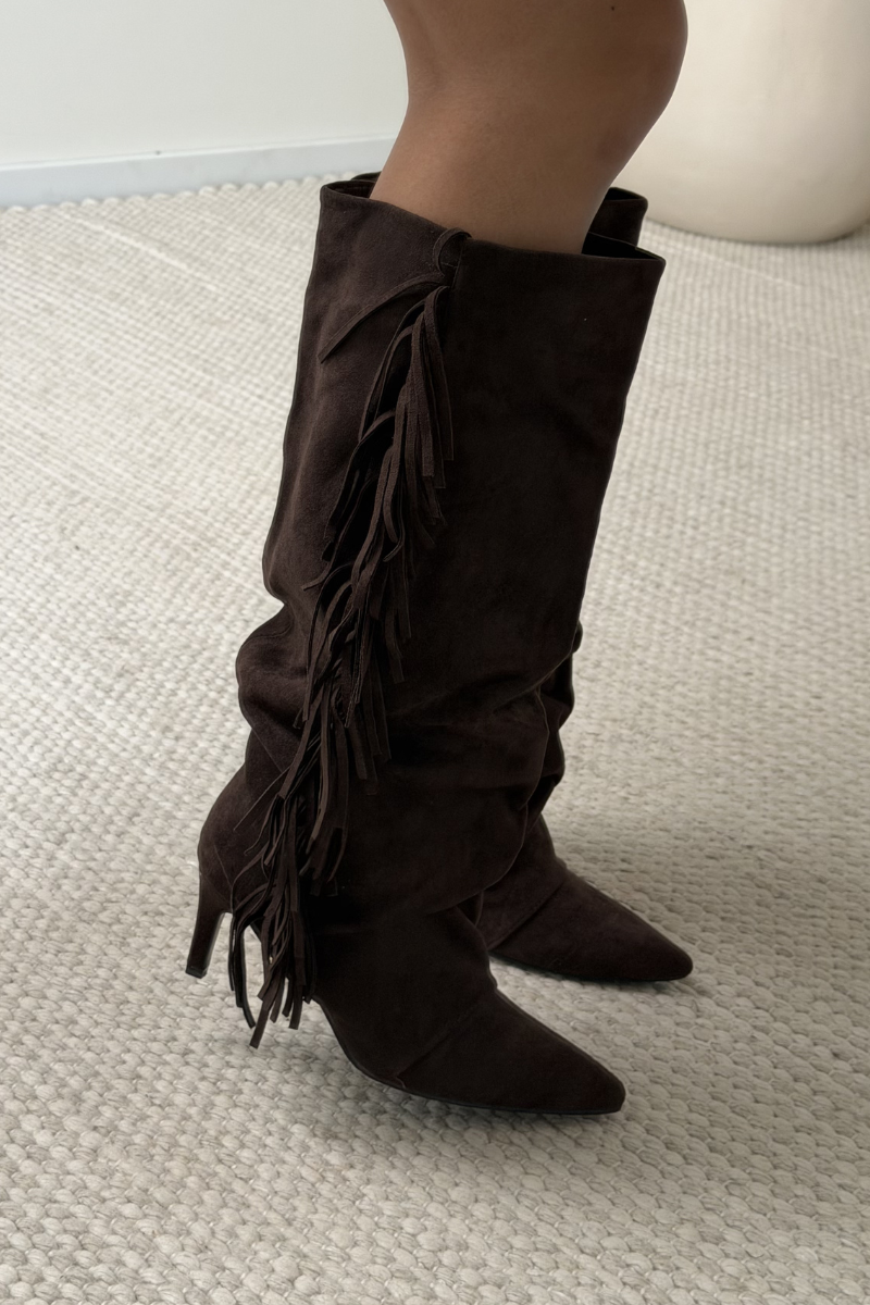 Alix Boots Brown Suedine