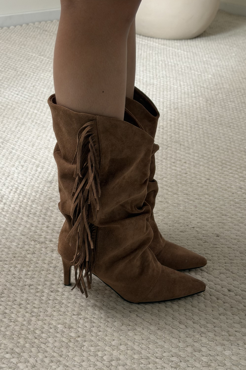 Alix Ankle Boots Mocha Suedine