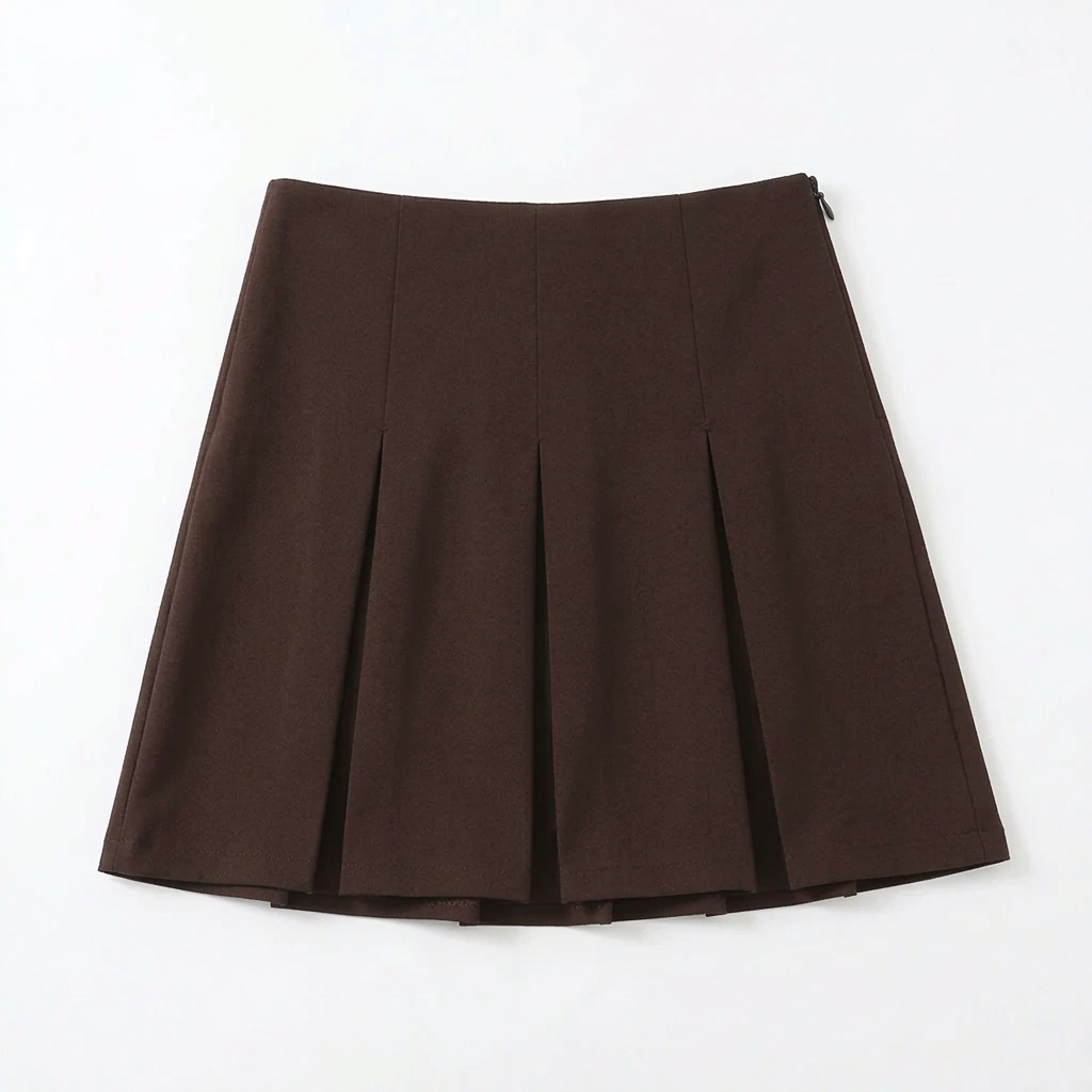 Falten-Rock mit integrierter Shorts