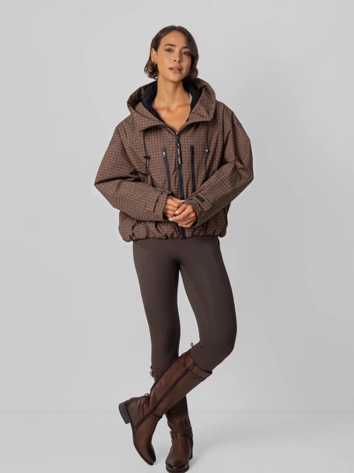 STM-TEX™ Fleece Lined One Size Short Oversized Rain Jacket - PUFFITPK17