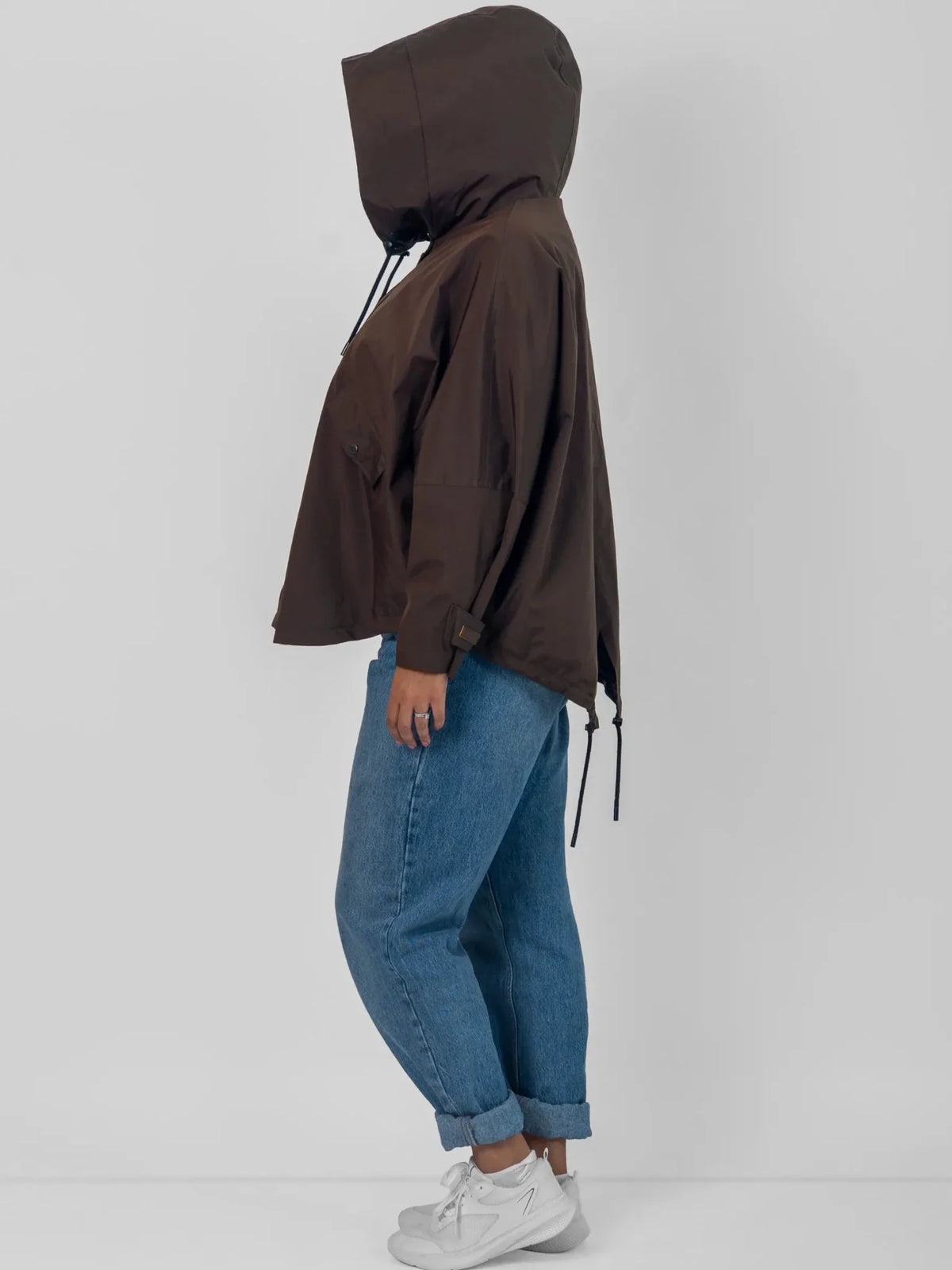 STM-TEX™ Mid Length One Size Adjustable Hem Oversized Rain Jacket - PUFFITPK26